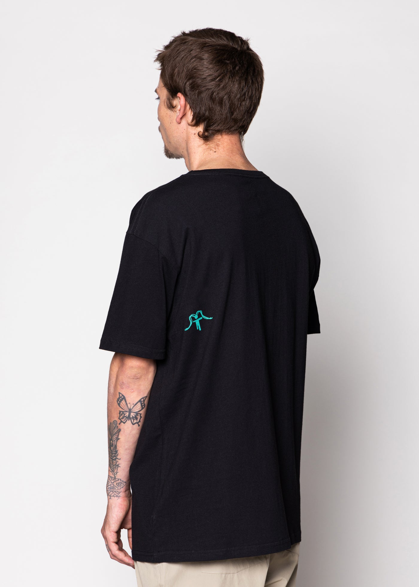 T-shirt Daily Black Green