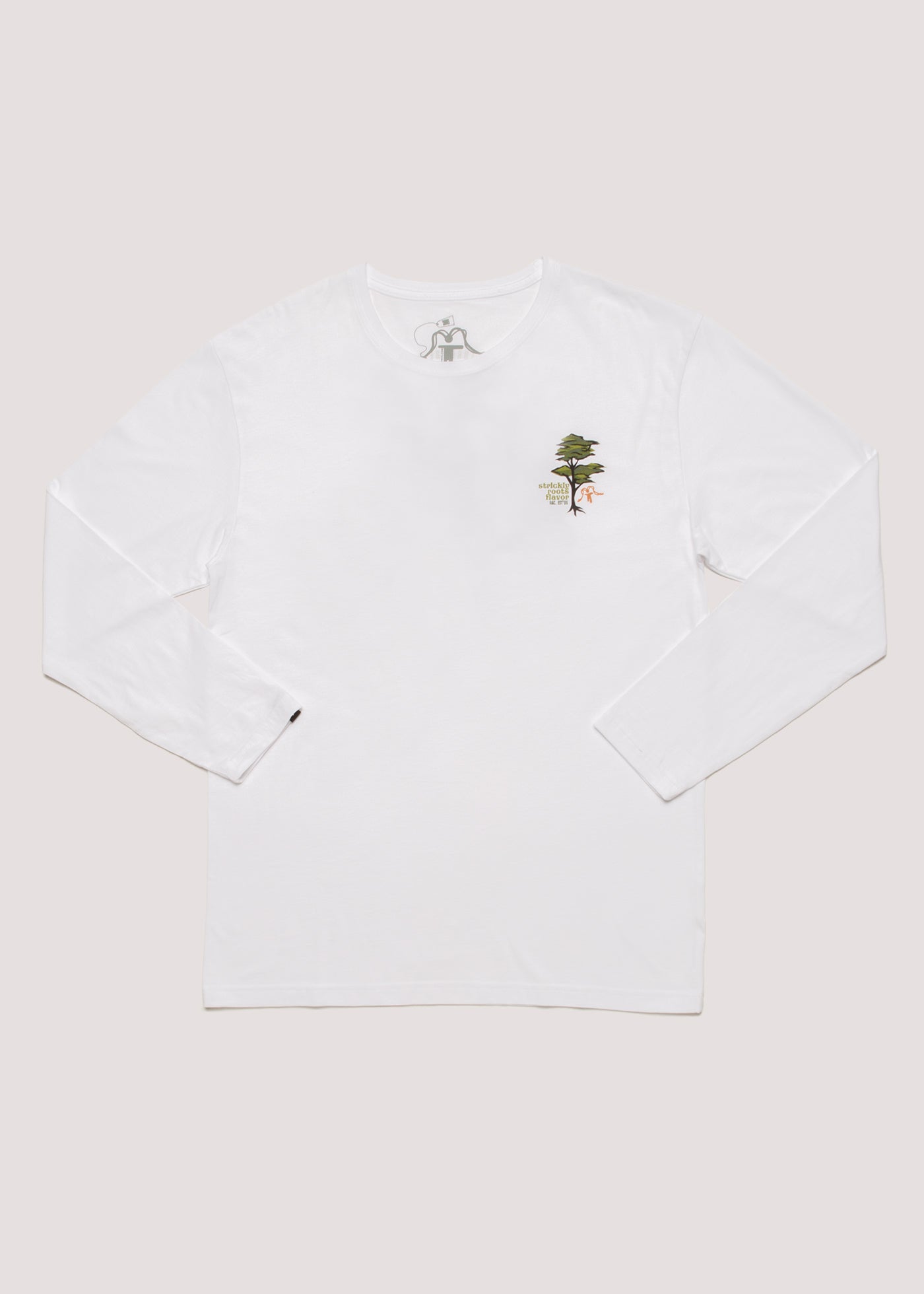 Polera Manga Larga Diseño Algodón Orgánico 7 Tazas Hombre - Blanca Lavender