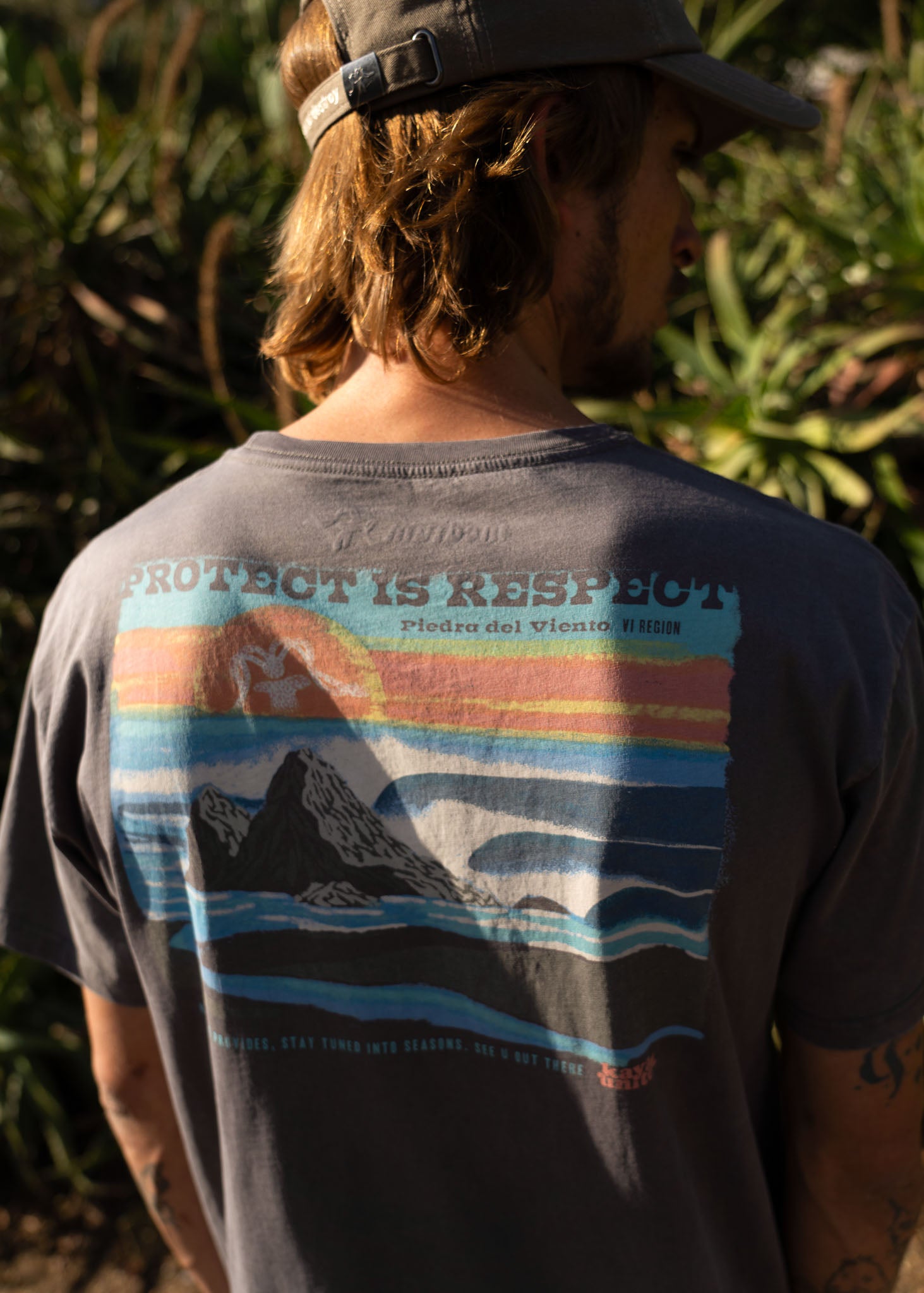 Polera Diseño Algodón Piedra Hombre - Gris Black