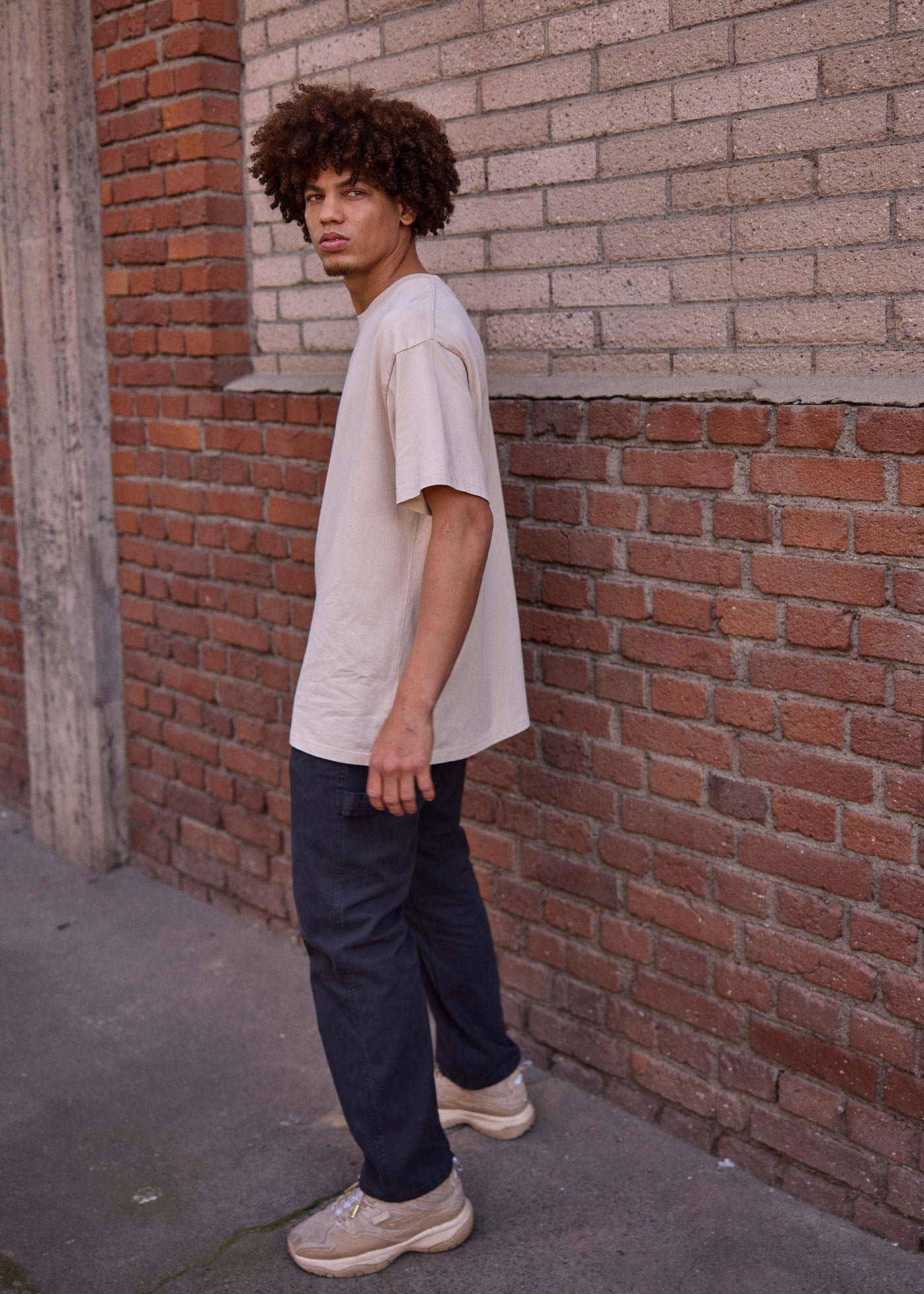 Polera Hombre Heavyweight - Bone