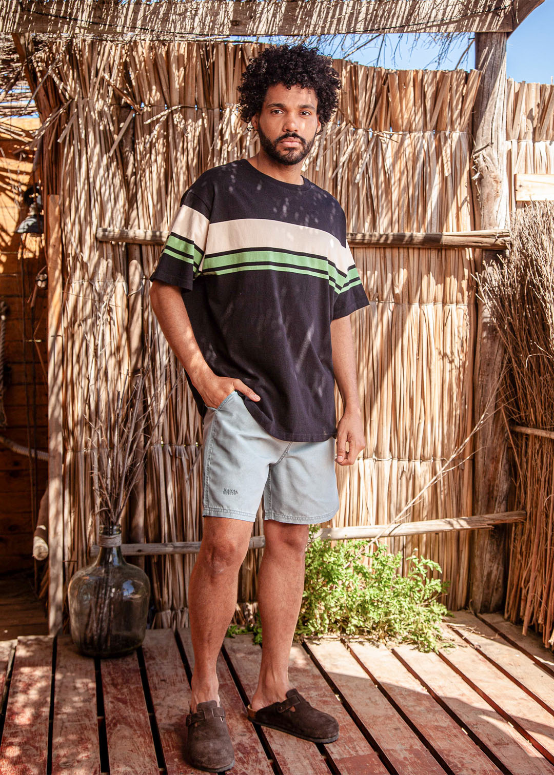 Polera Hombre Heavyweight Rayas