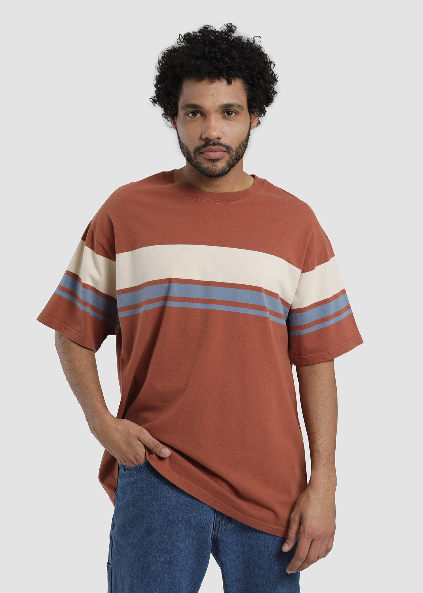 Polera Hombre Heavyweight Rayas