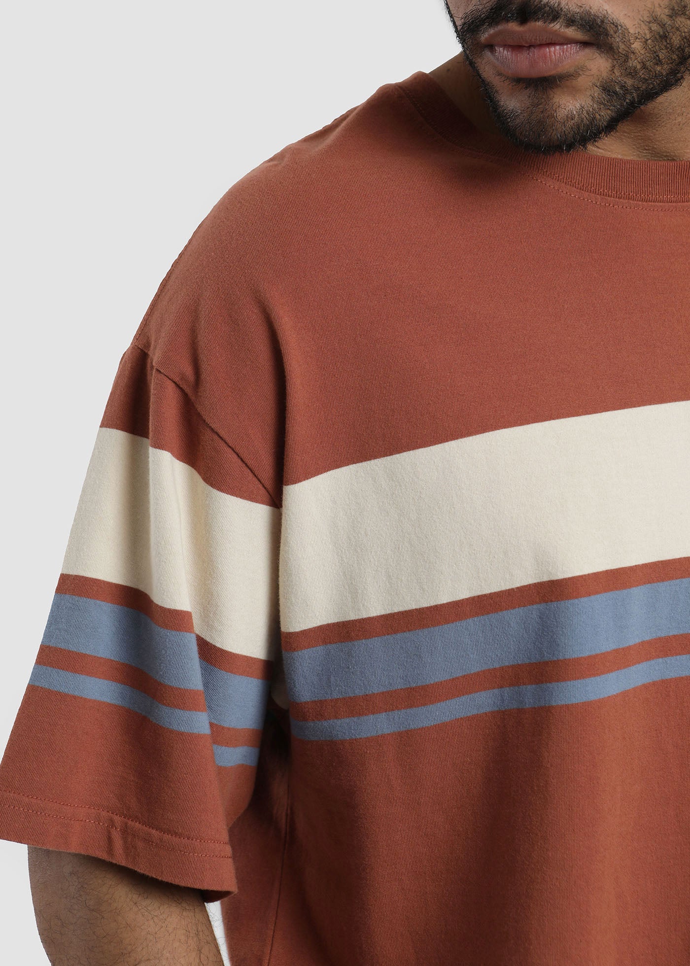 Polera Hombre Heavyweight Rayas