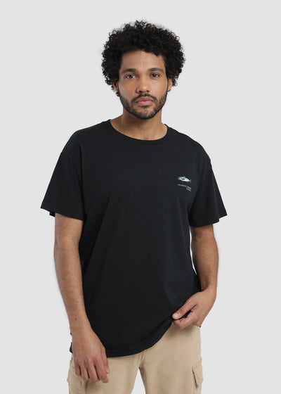 Polera Oversize Algodón Embroidery Palometa Hombre Lavender #Color_Negro