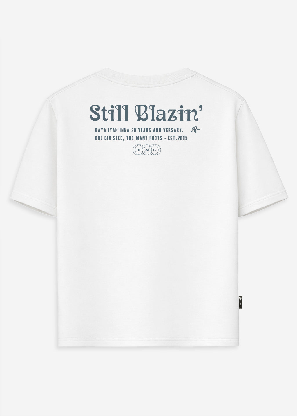 Polera Oversize Algodón Aniversario Hombre - Blanco