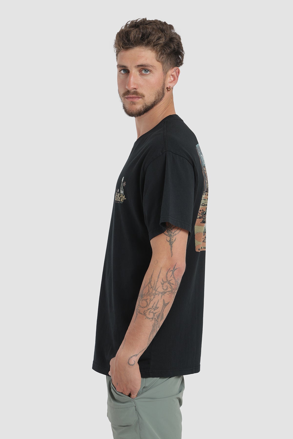 Polera Diseño Pan De Azúcar Algodón Hombre - Negro