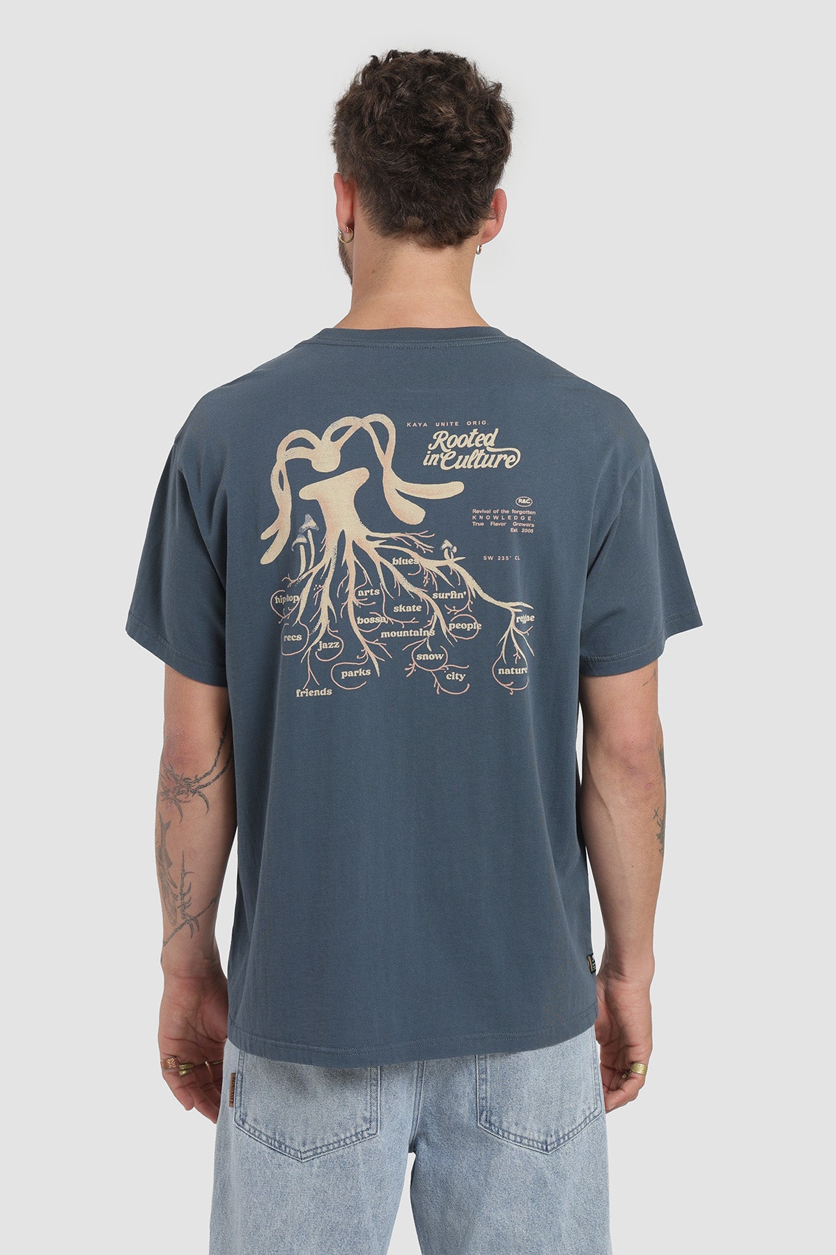 Polera Diseño Culture Algodón Hombre - Azul Marino