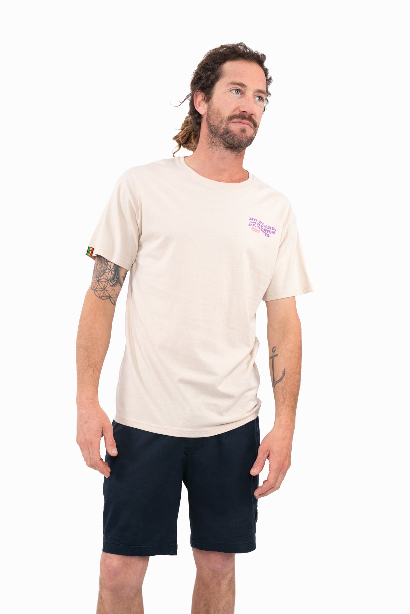 Polera Diseño Algodón Flava Hombre - Bone White Smoke