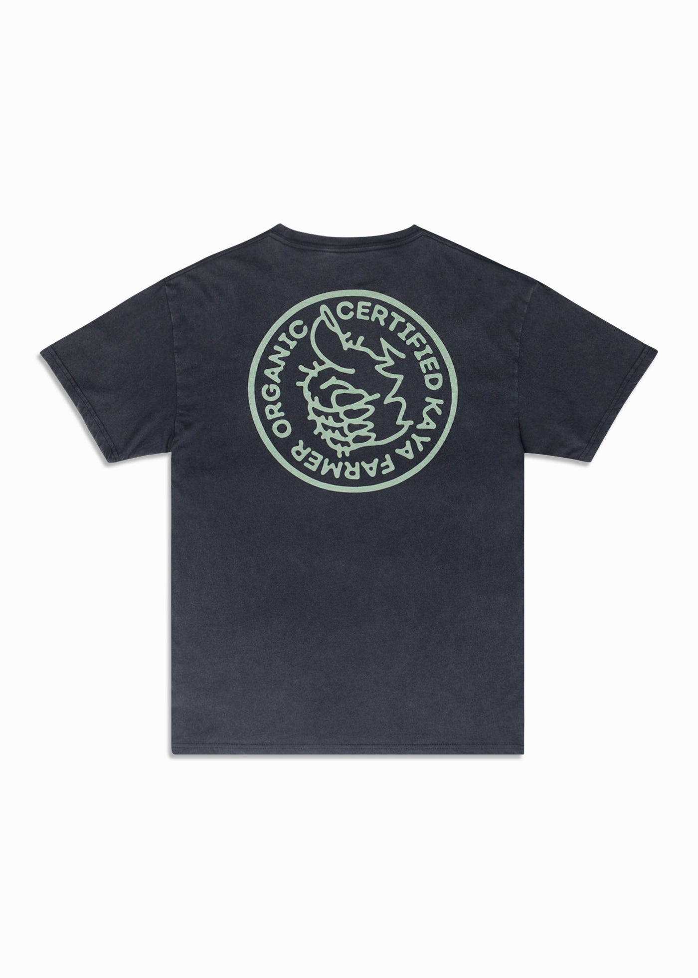 Polera Diseño Algodón Farmer Hombre - Negra White Smoke