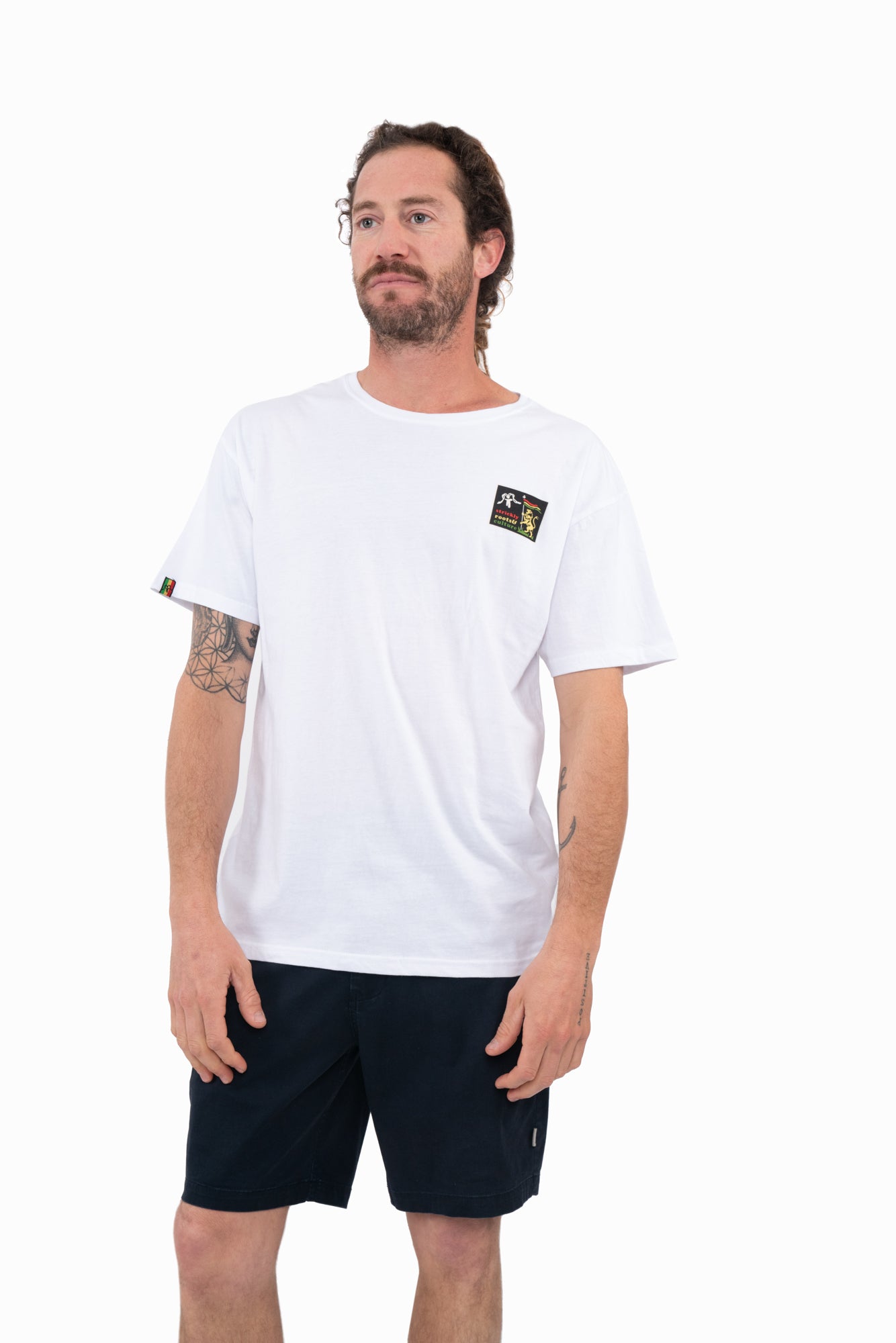Polera Diseño Algodón Roar Hombre - Blanca White Smoke