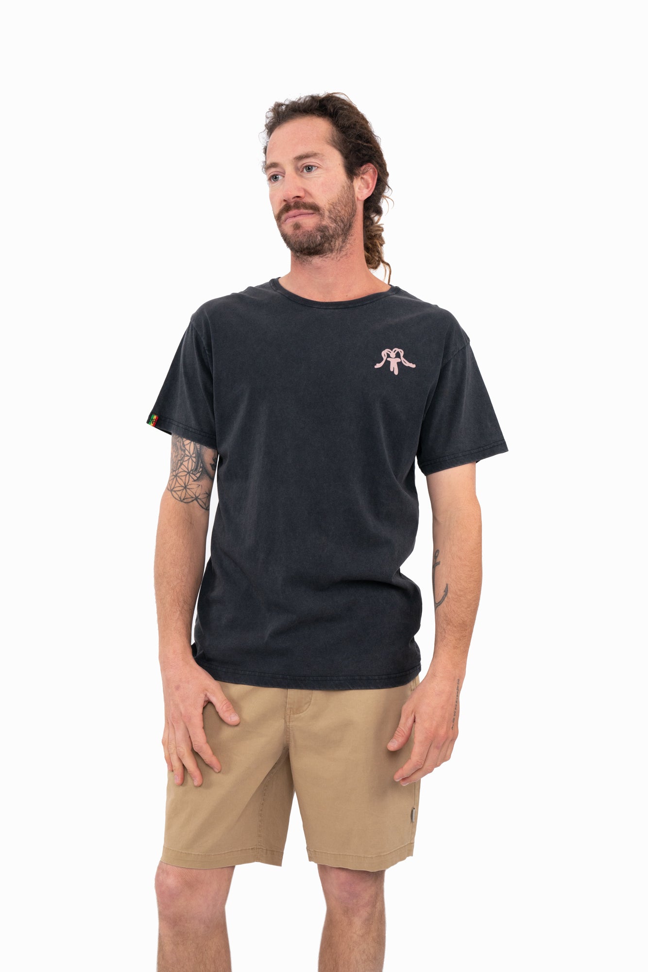 Polera Clásica Algodón Orgánico Classy Hombre - Negra White Smoke