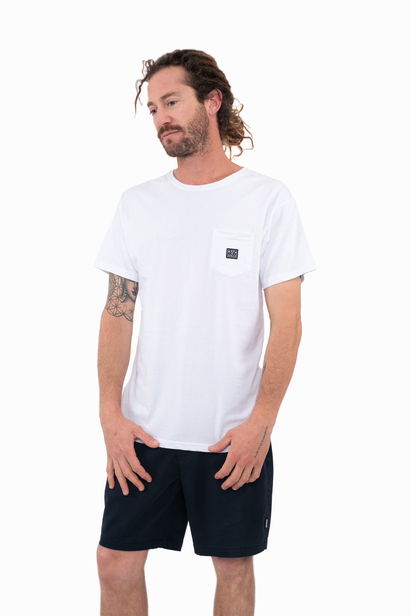 Polera Clásica Algodón Orgánico Daily Hombre - Blanca White Smoke