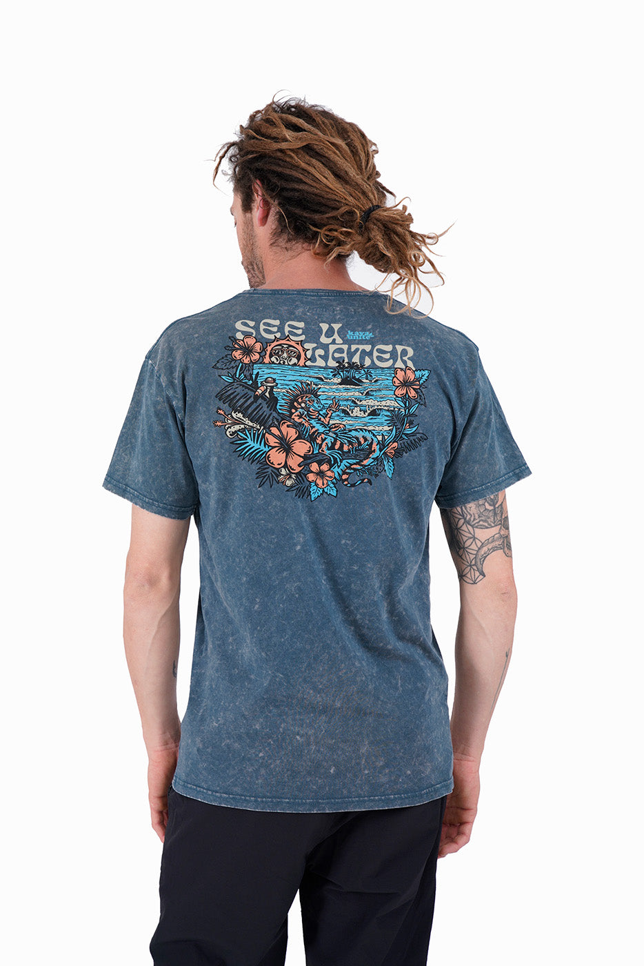 Polera Later Dk Azul White Smoke