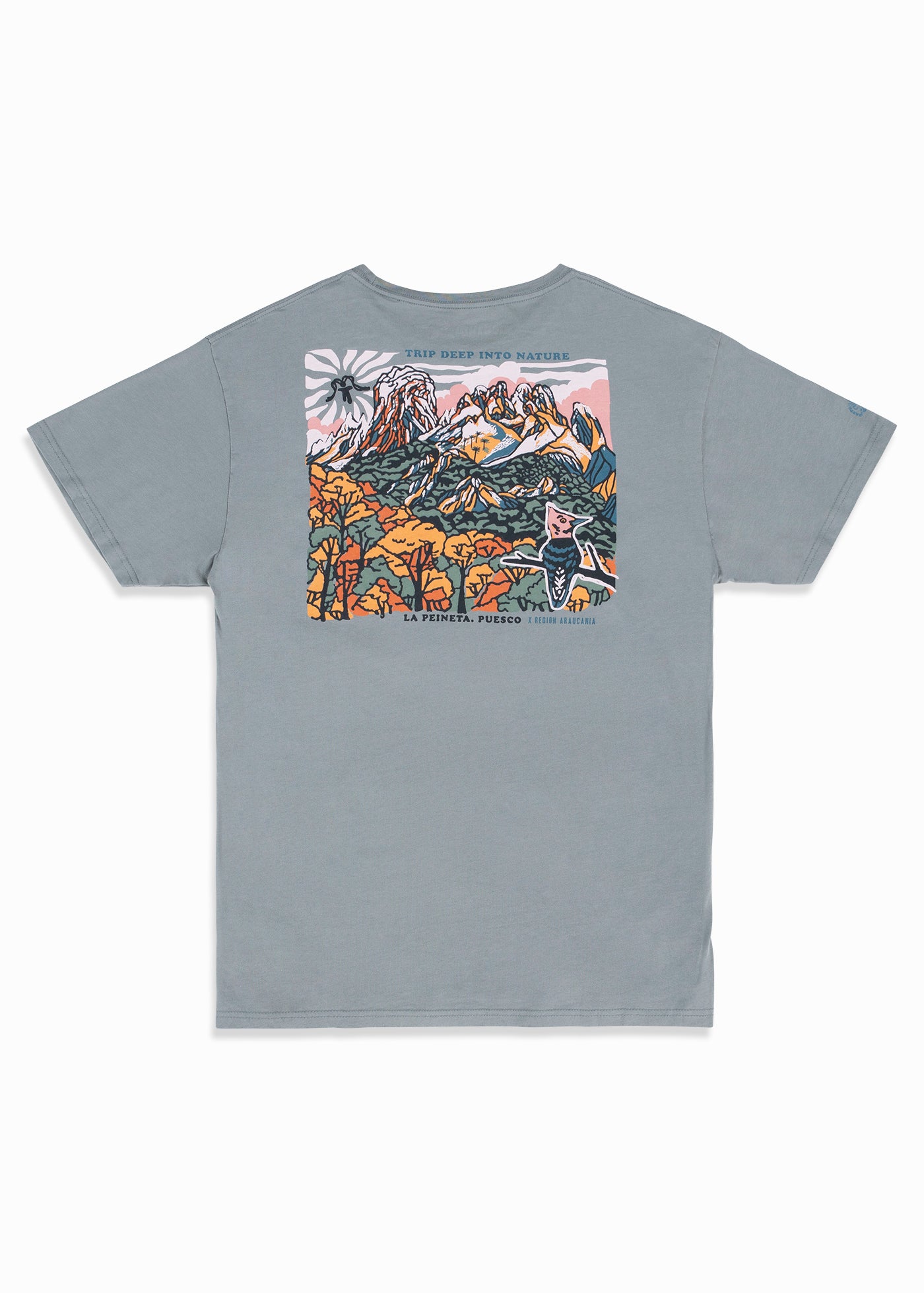 Polera Diseño Algodón Puesco Hombre - Verde White Smoke