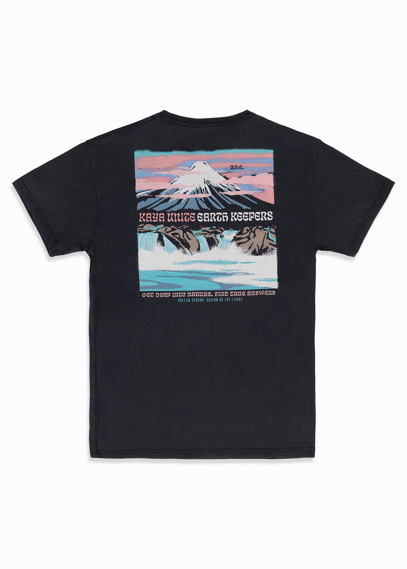 Polera Diseño Algodón Osorno Hombre - Negra Dark Slate Gray