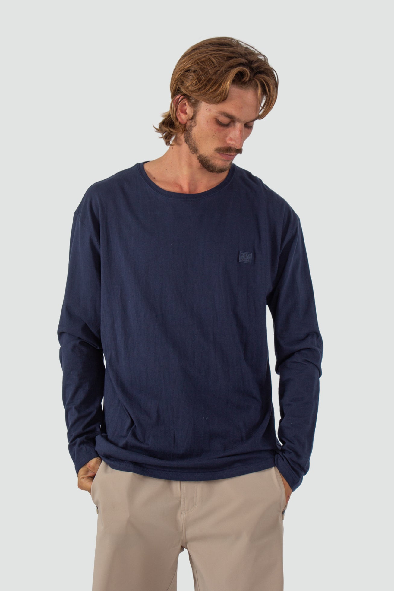 Polera Manga Larga Daily - Navy