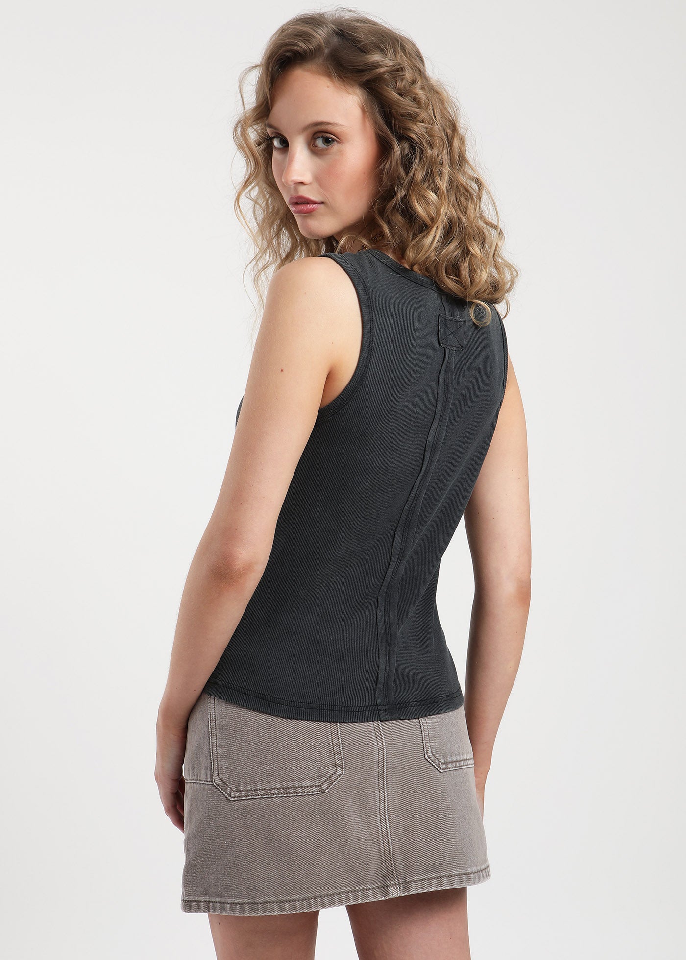Polera Mujer Tank - Negro