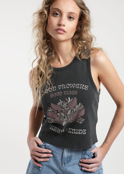 Polera Sin Mangas Algodón Good Mujer - Negra Lavender