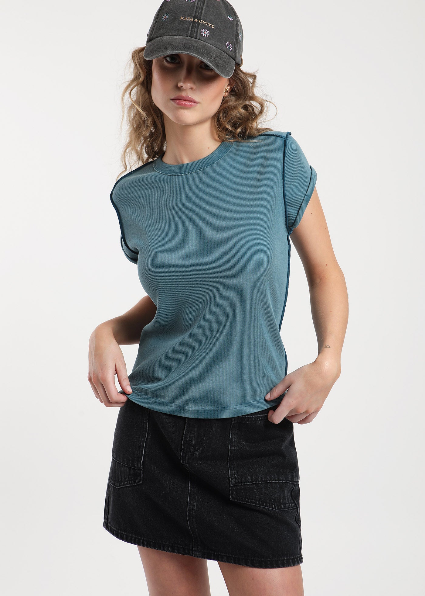 Polera Mujer Algodón - Azulino