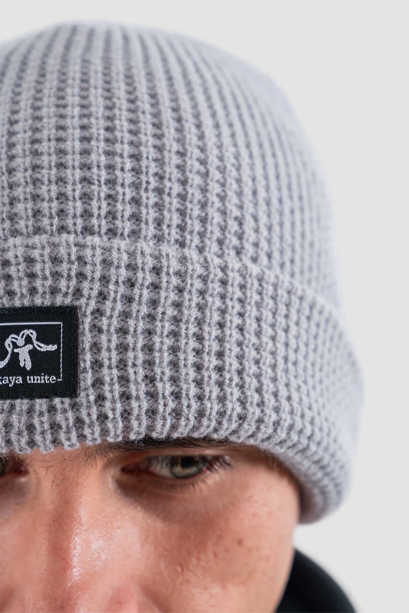Beanie Waffle Logo - Gris