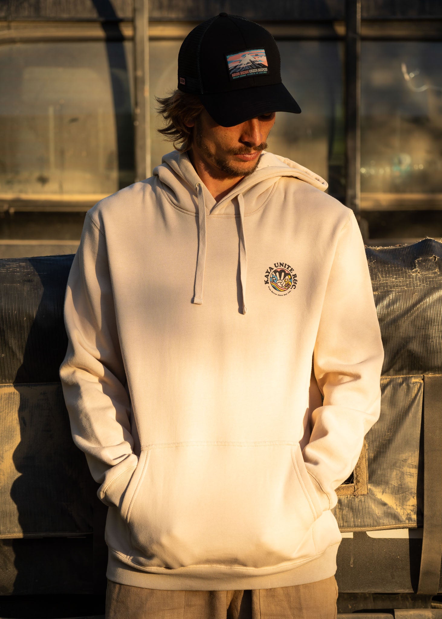 Polerón Hoodie Planet - Bone