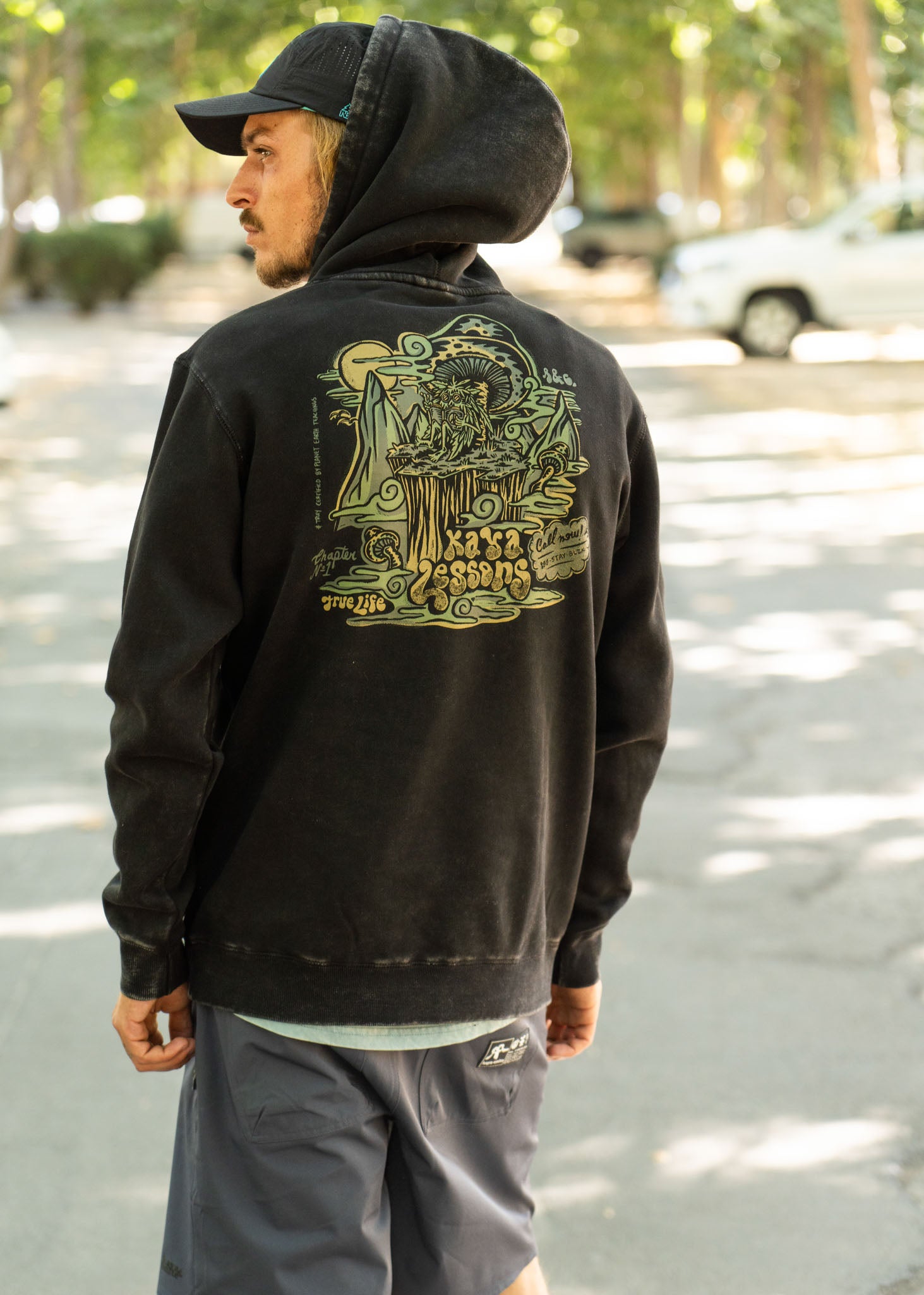 Polerón Hoodie True Life - Negro