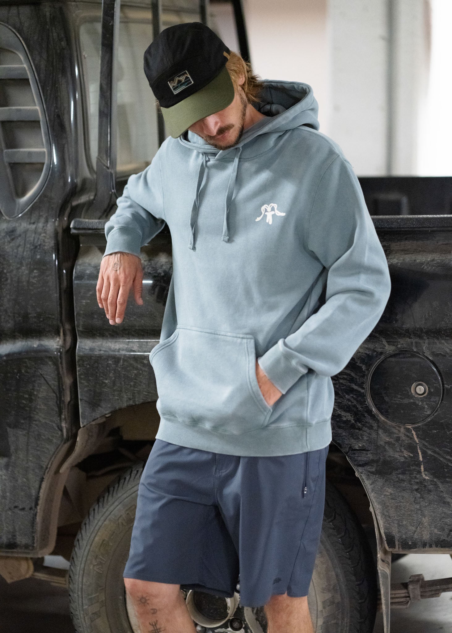 Polerón Hoodie Algodón Classy Hombre - Chinois Dark Slate Gray