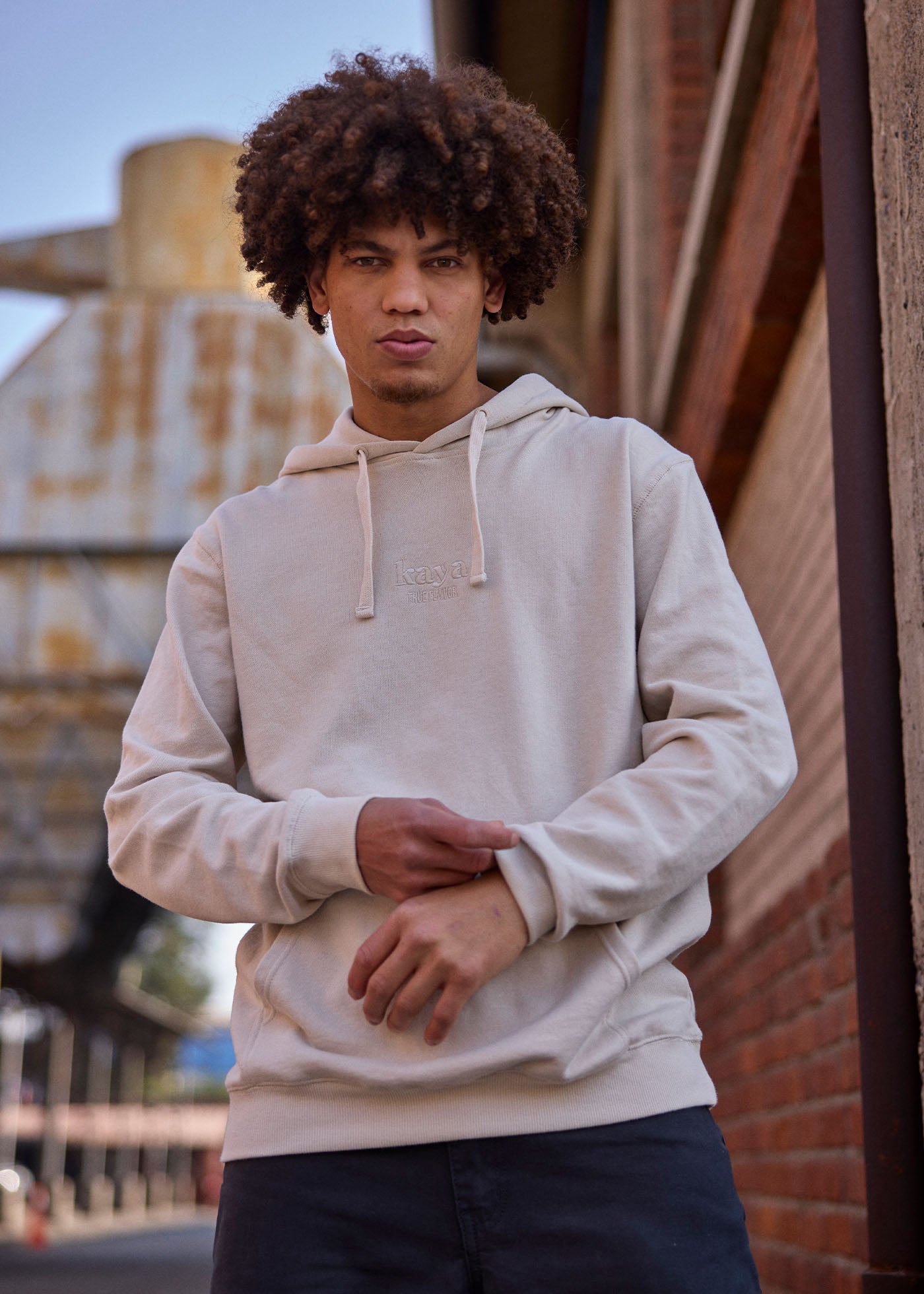 Polerón Hoodie Hombre Daily - Sand