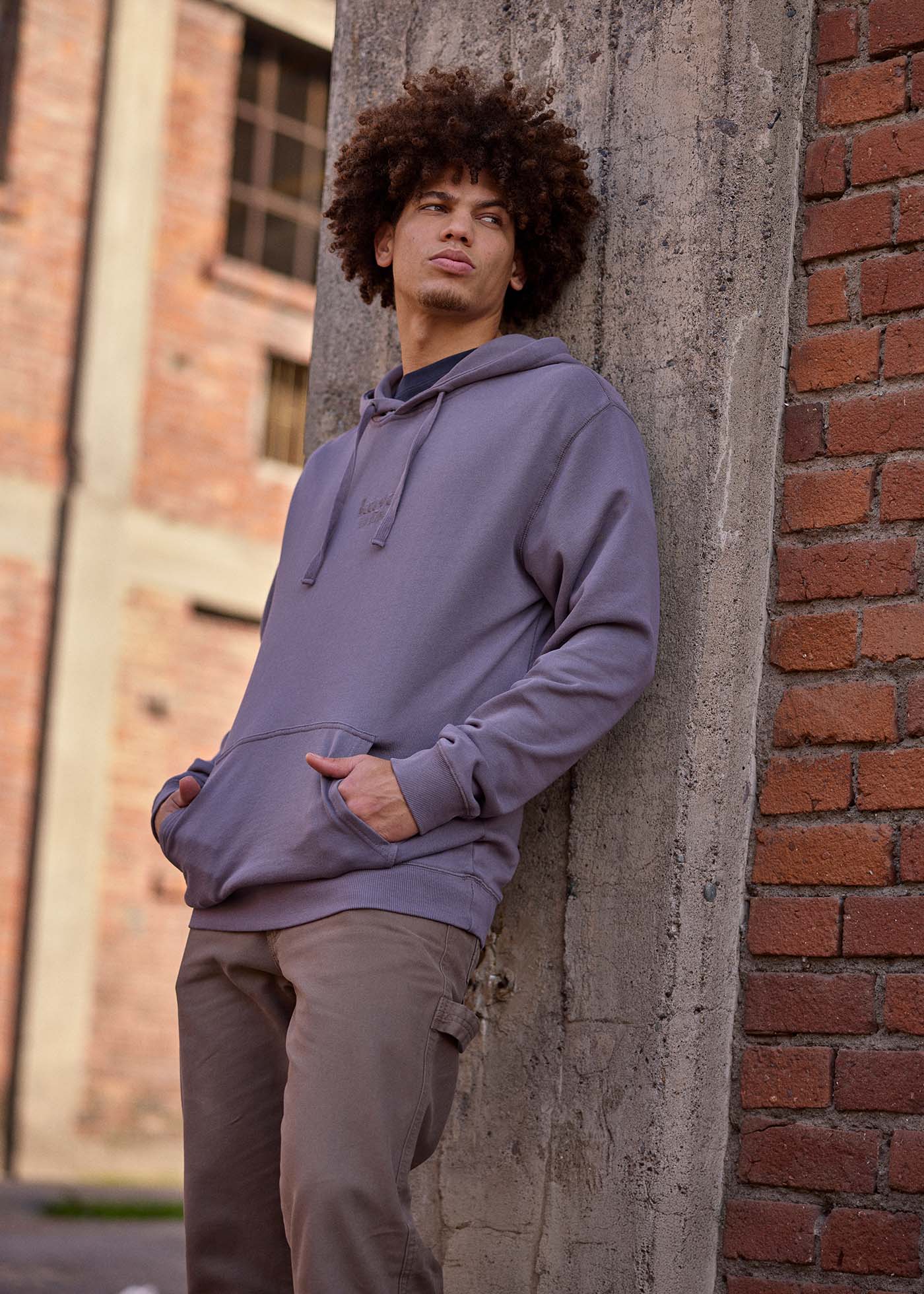 Polerón Hoodie Hombre Daily - Morado