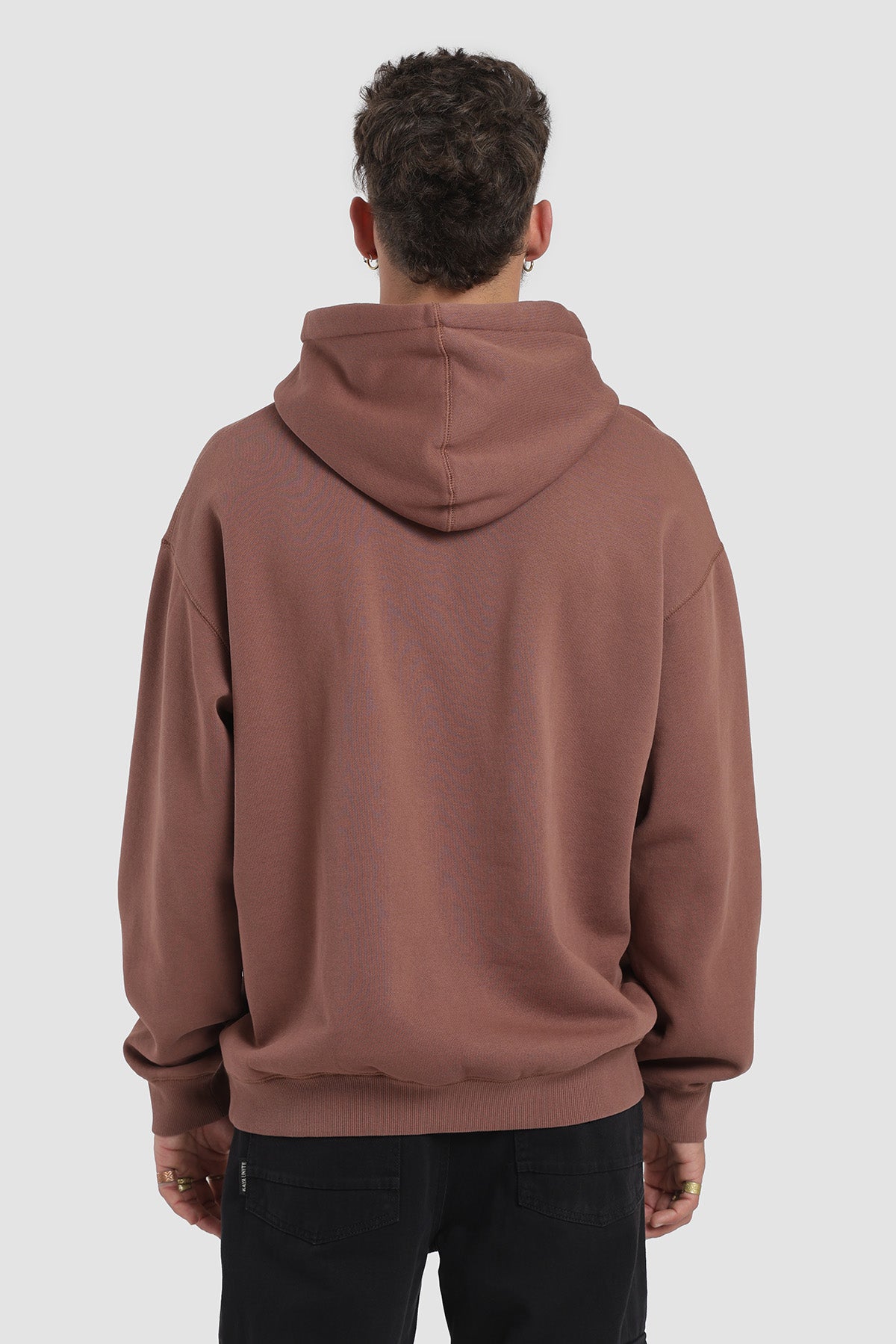 Polerón Hoodie Oversize Diseño Graphic Hombre - Café