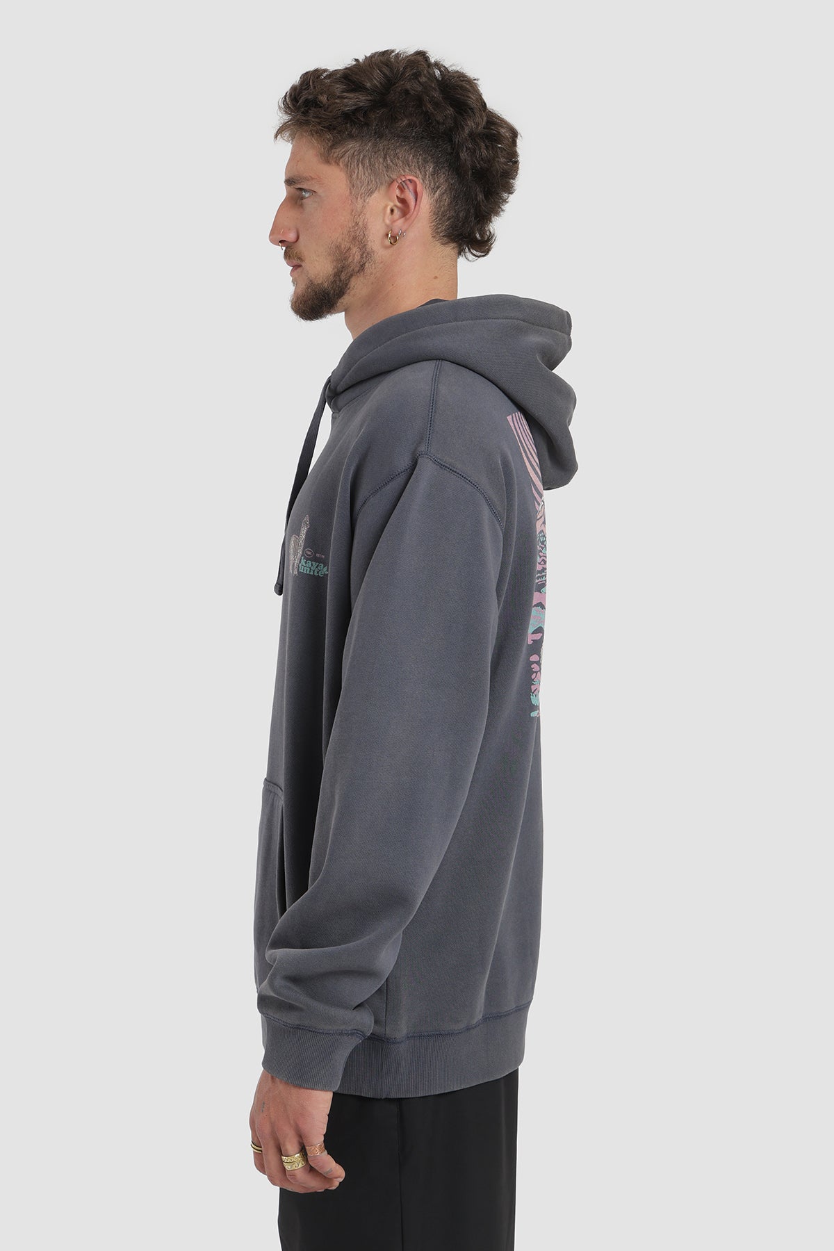 Polerón Hoodie Diseño Lauca Hombre - Azul Marino
