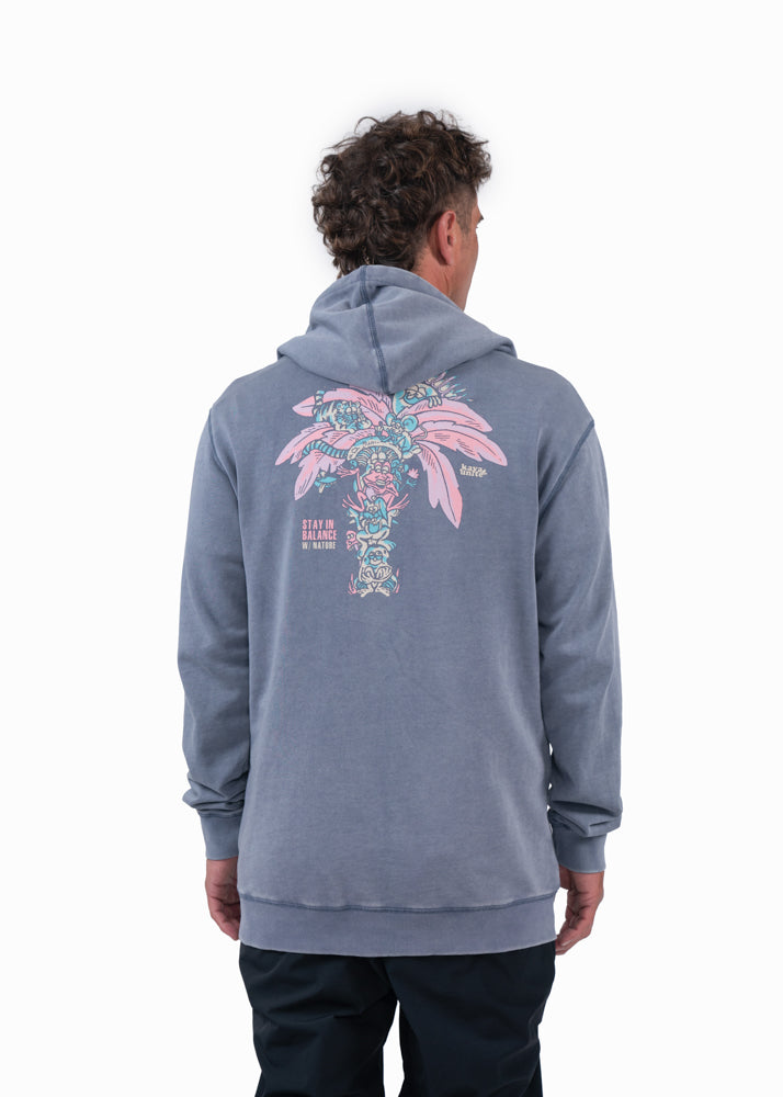 Polerón Hoodie Algodón Liviano Balance Hombre - Azul White Smoke