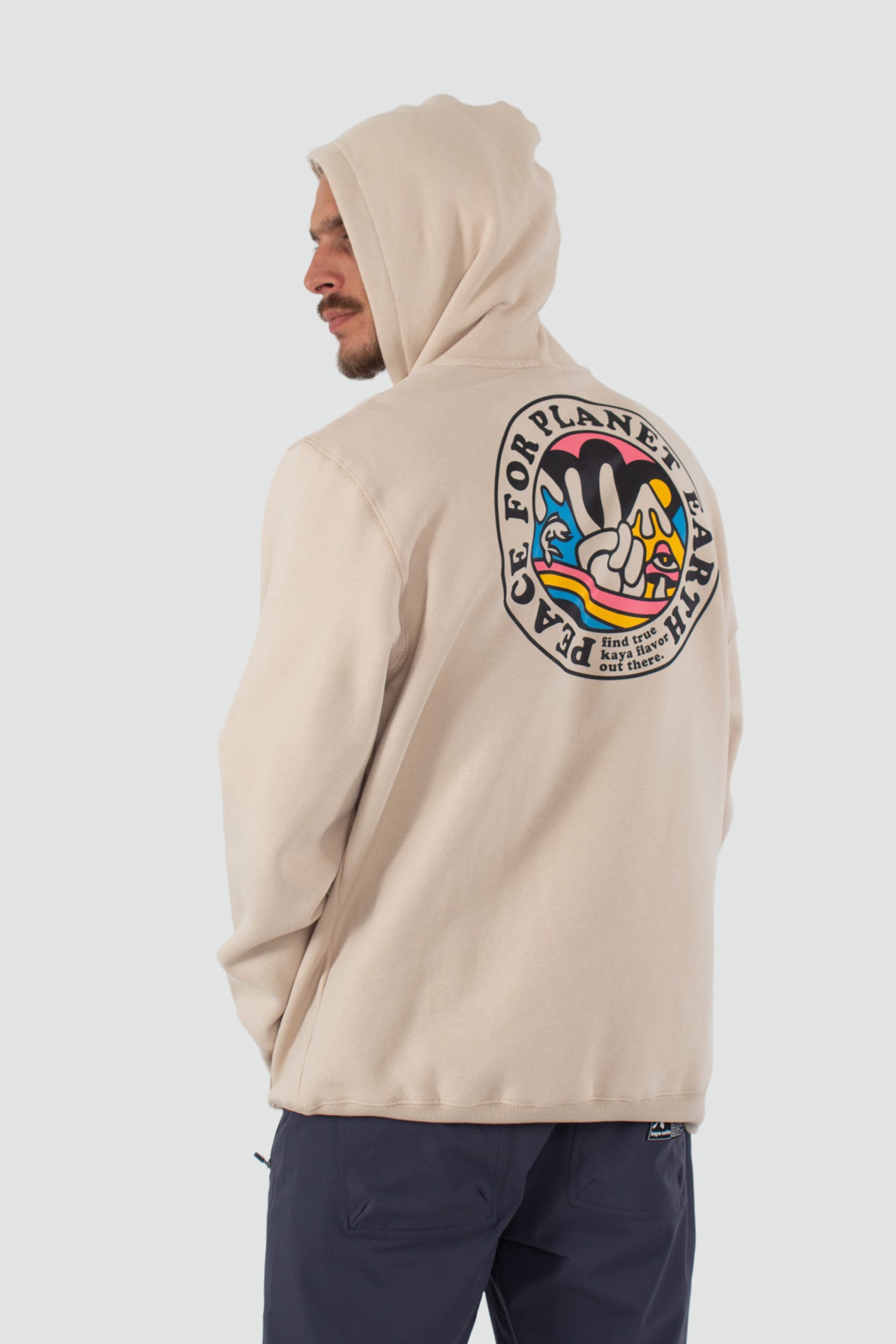 Polerón Hoodie Planet - Bone
