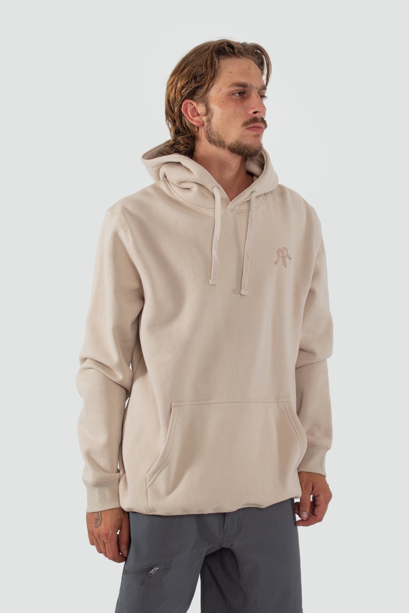 Polerón Hoodie Algodón Classy Hombre - Bone Dark Gray