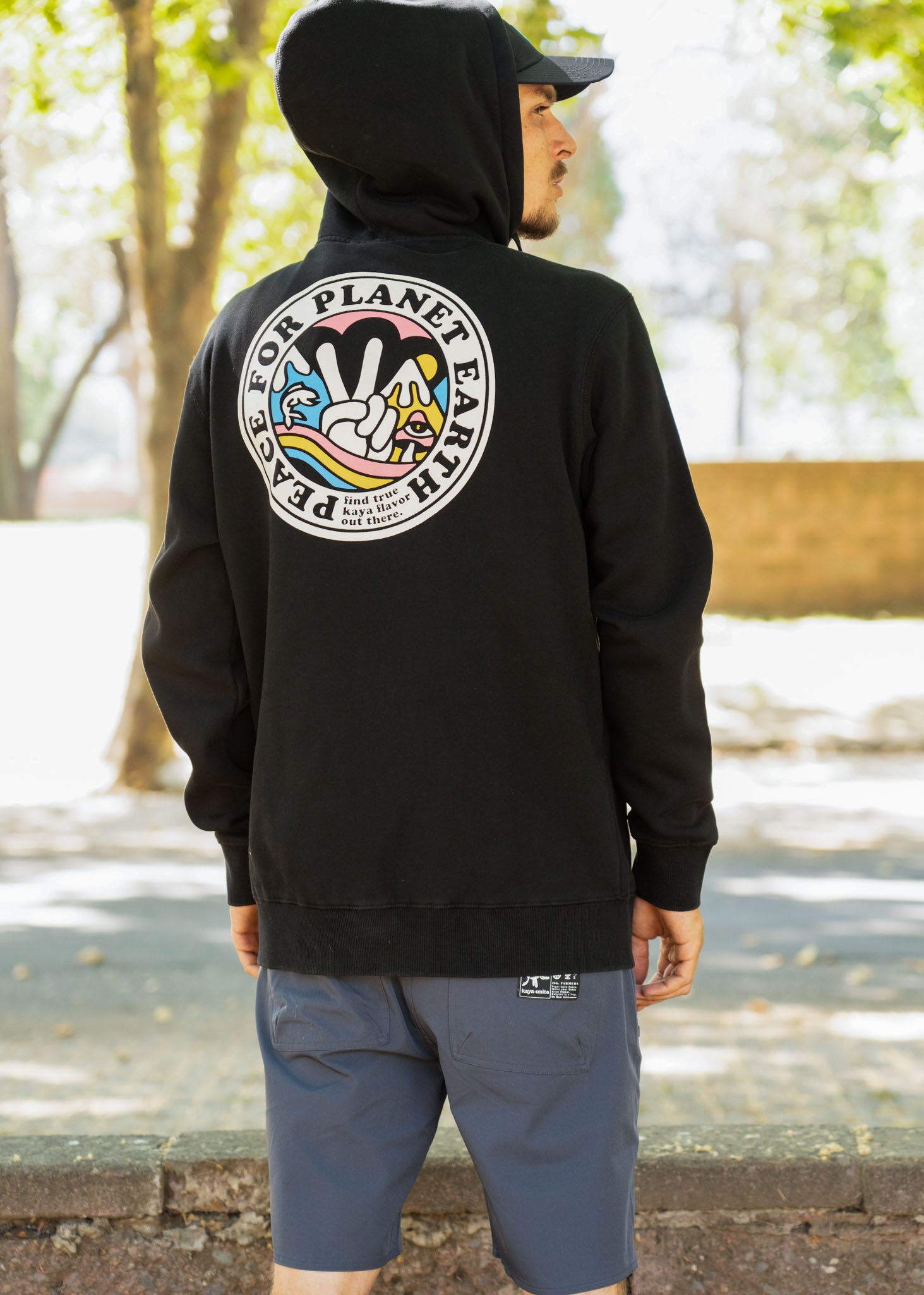 Polerón Full Zip Planet - Negro