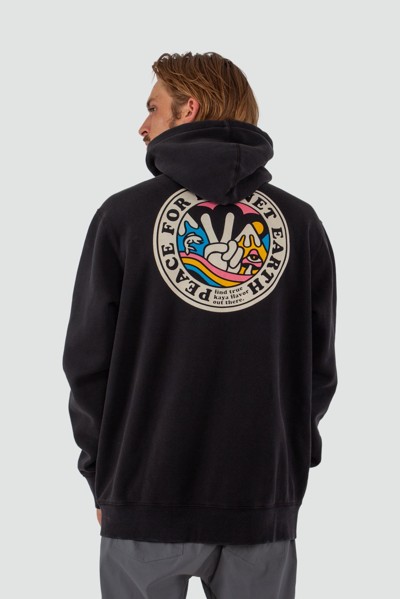 Polerón Full Zip Planet - Negro