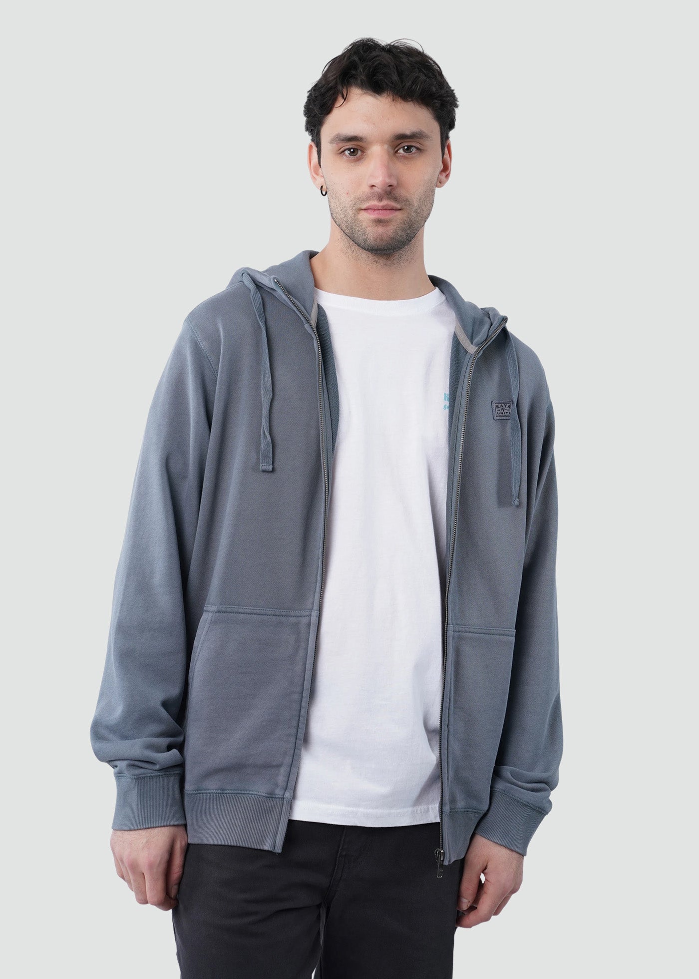 Polerón Full Zip Hombre Daily - Denim