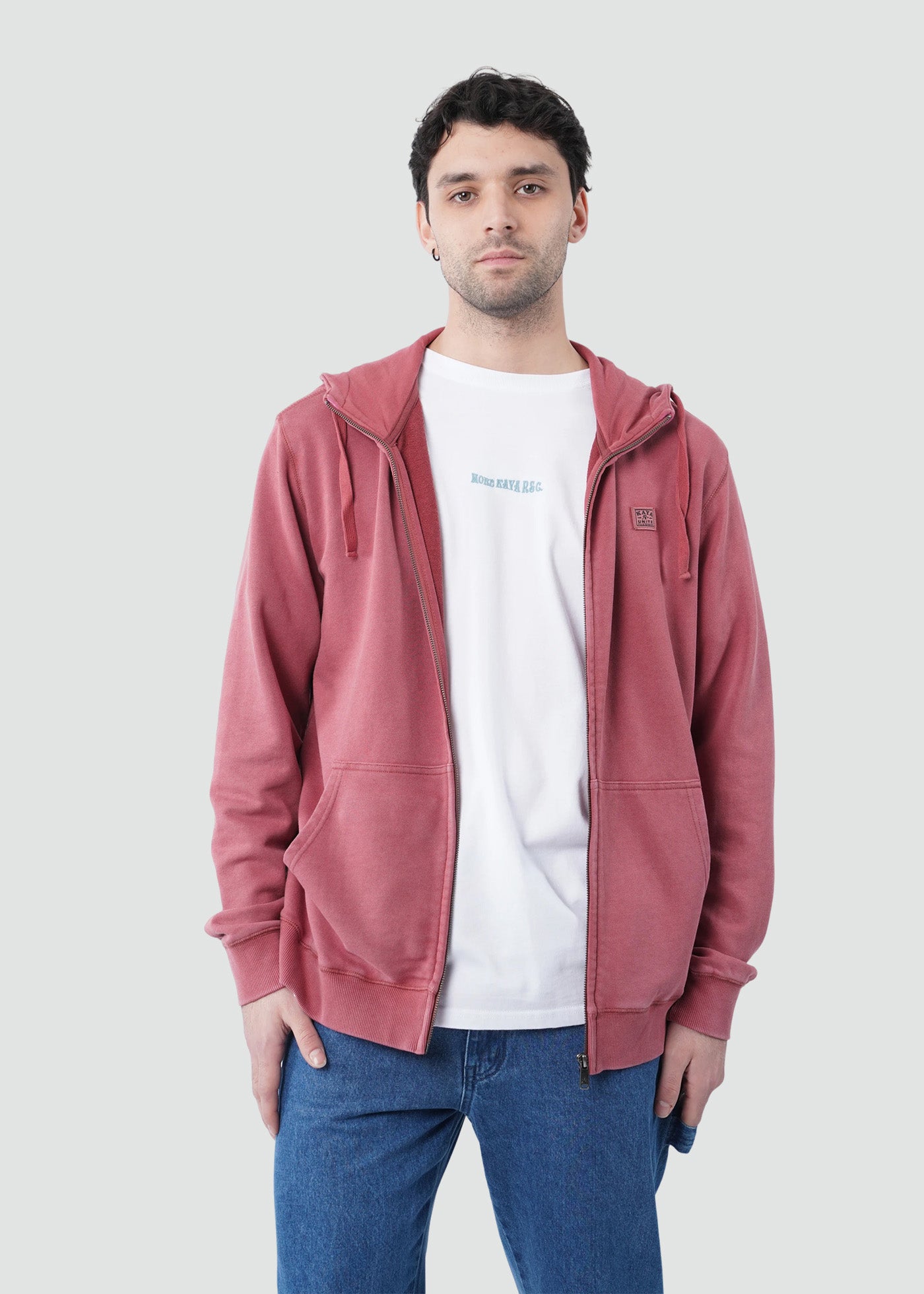 Polerón Full Zip Hombre Daily - Terracota