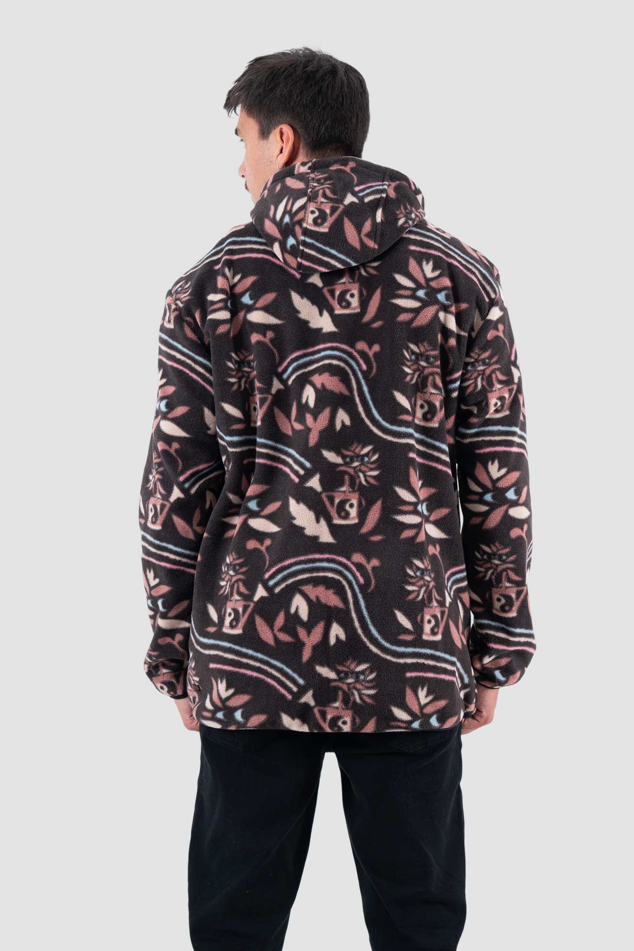 Polar Hood Half Zip Moke - Burdeo
