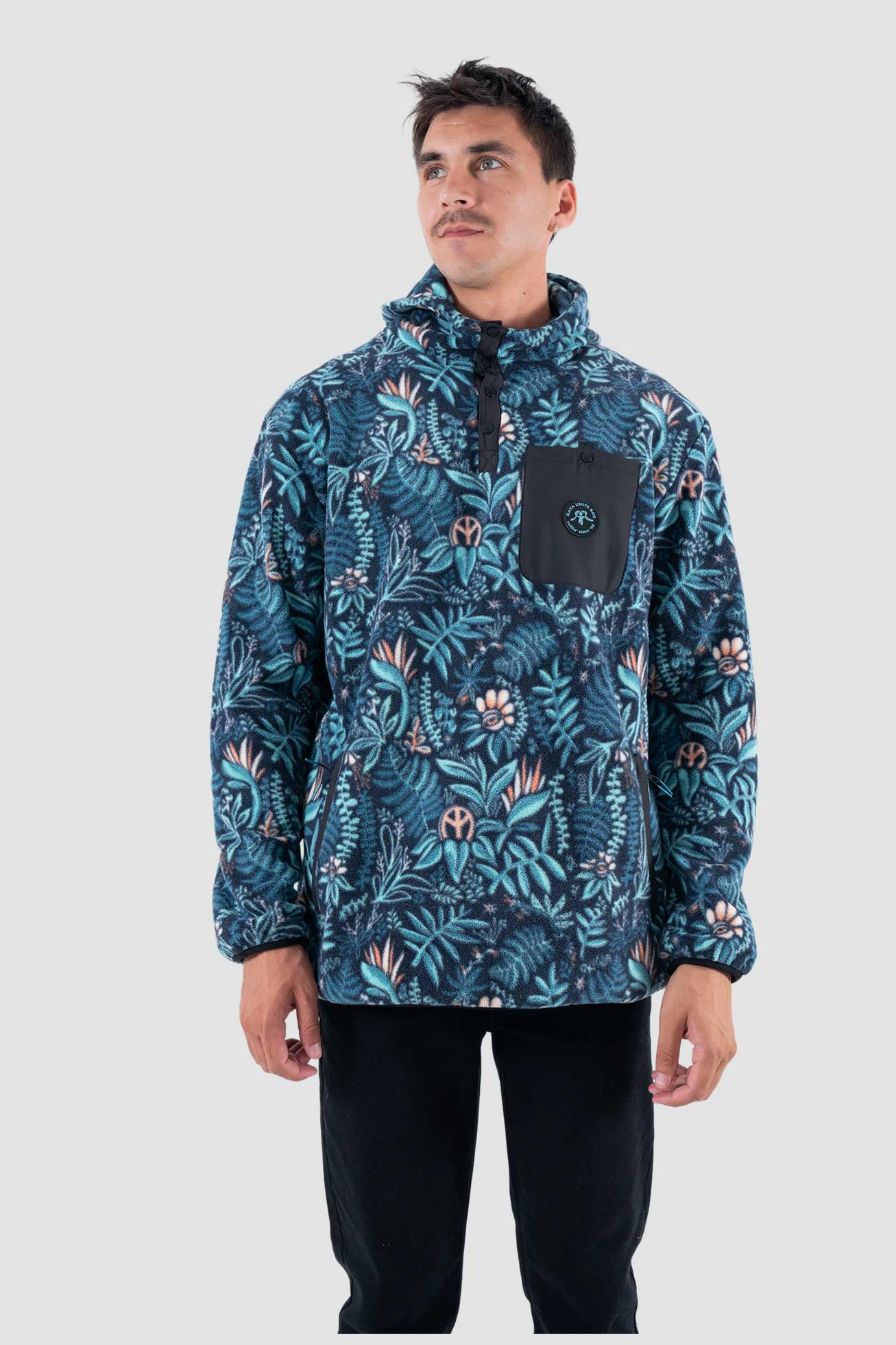 Polar Hood Half Zip Yedra - Teal