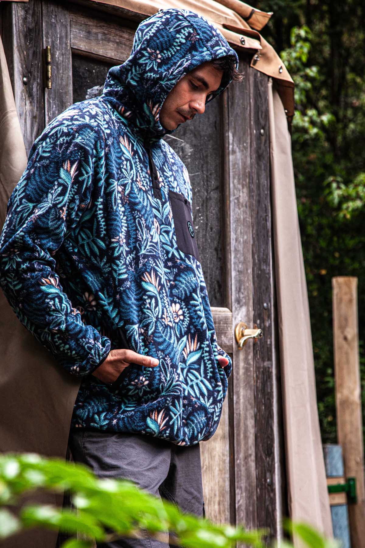 Polar Hood Half Zip Yedra - Teal