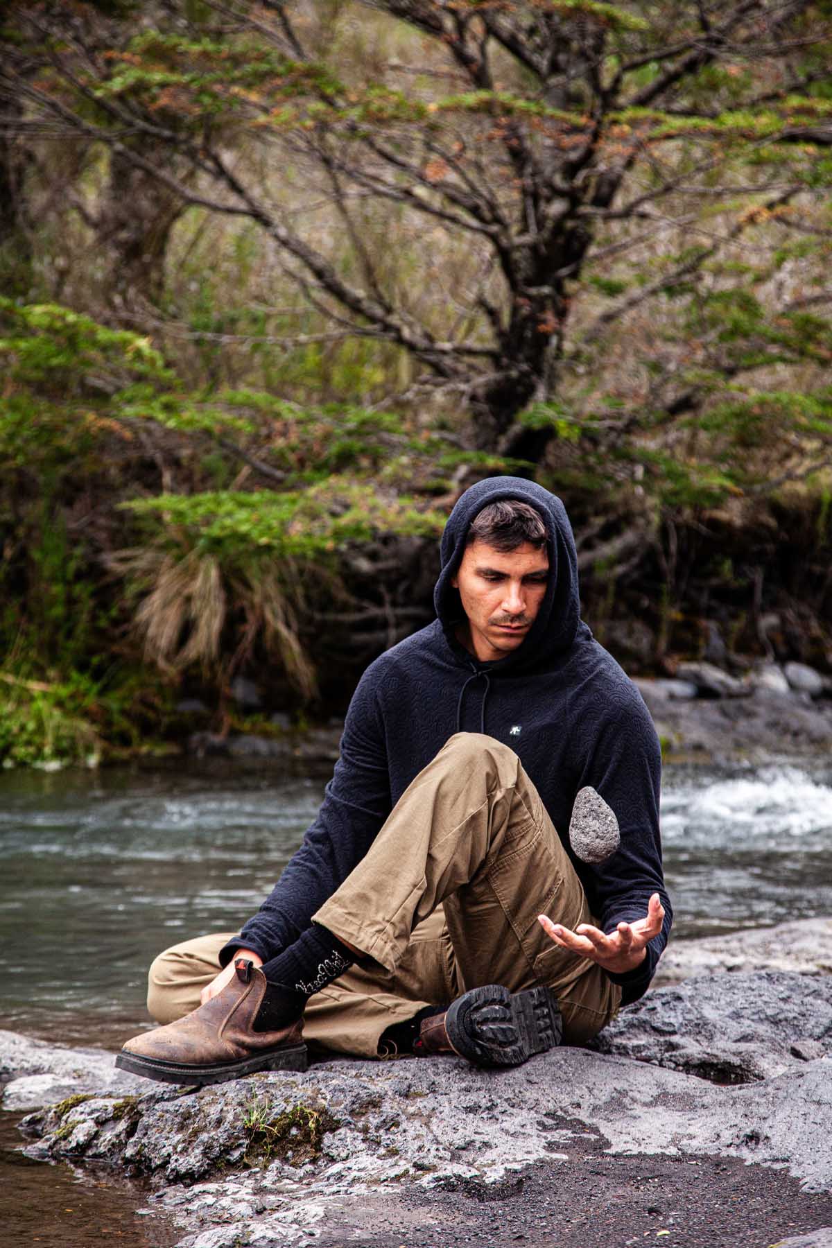 Micropolar Cipress Hood - Negro