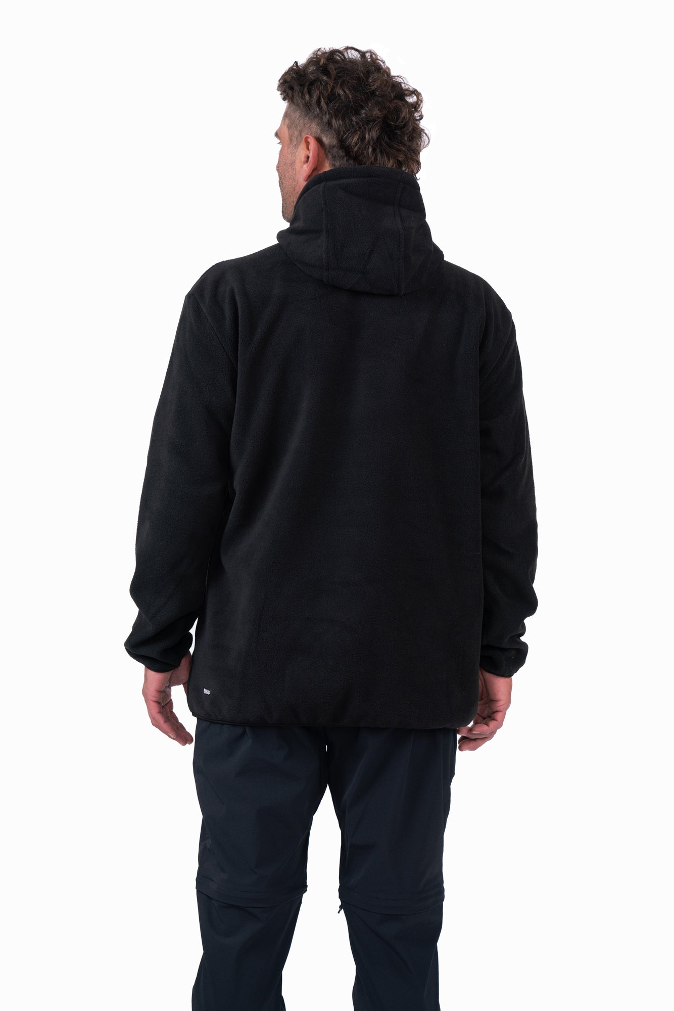 Polar Medio Cierre Hood Hombre - Black Black