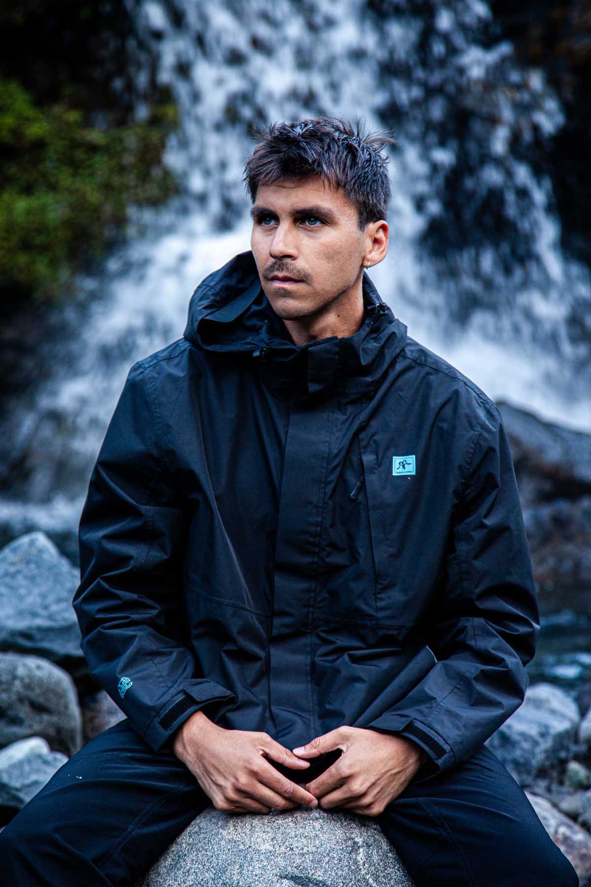 Chaqueta Cortaviento Impermeable Nortazo Hombre - Negra Black