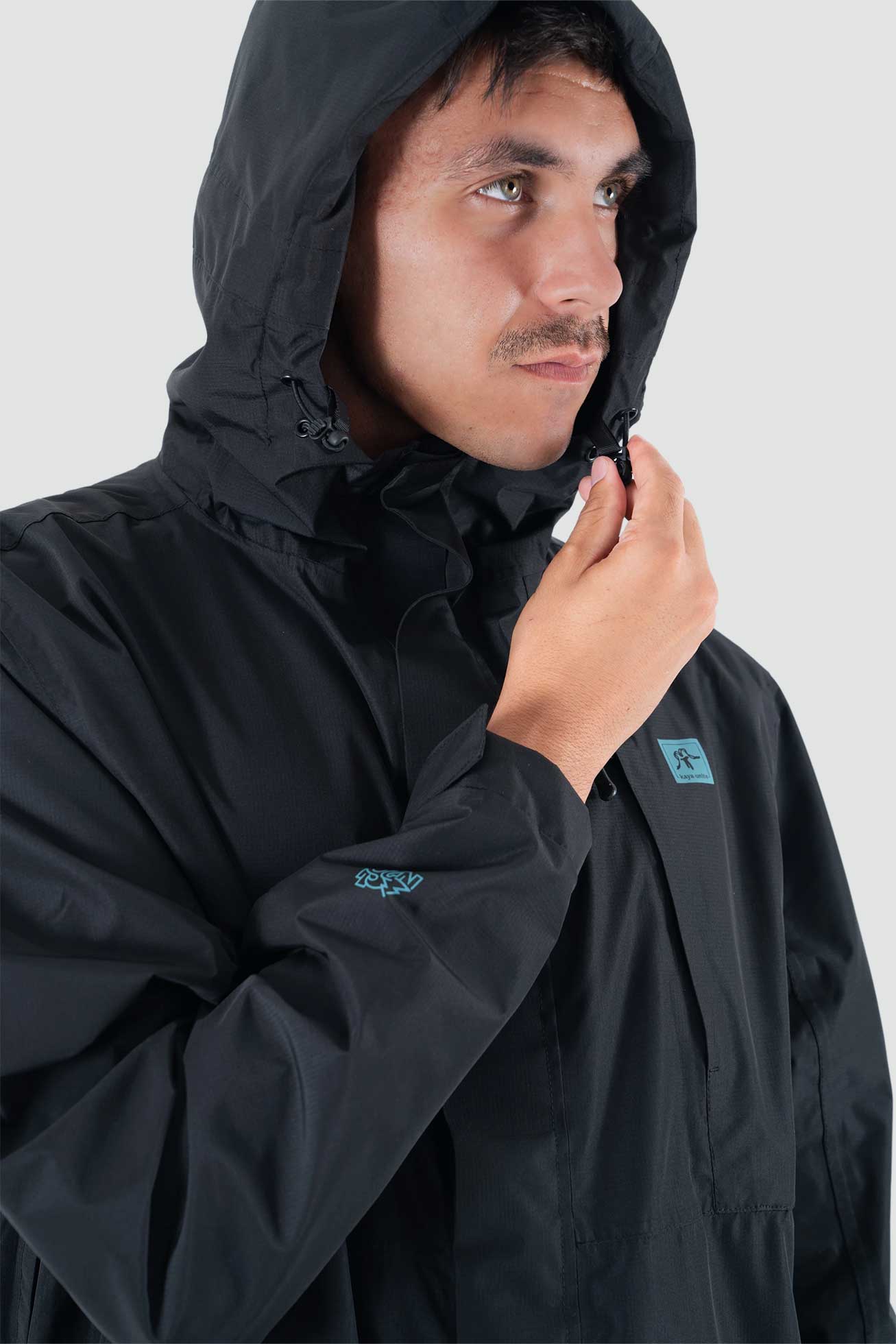 Chaqueta Cortaviento Impermeable Nortazo Hombre - Negra Lavender