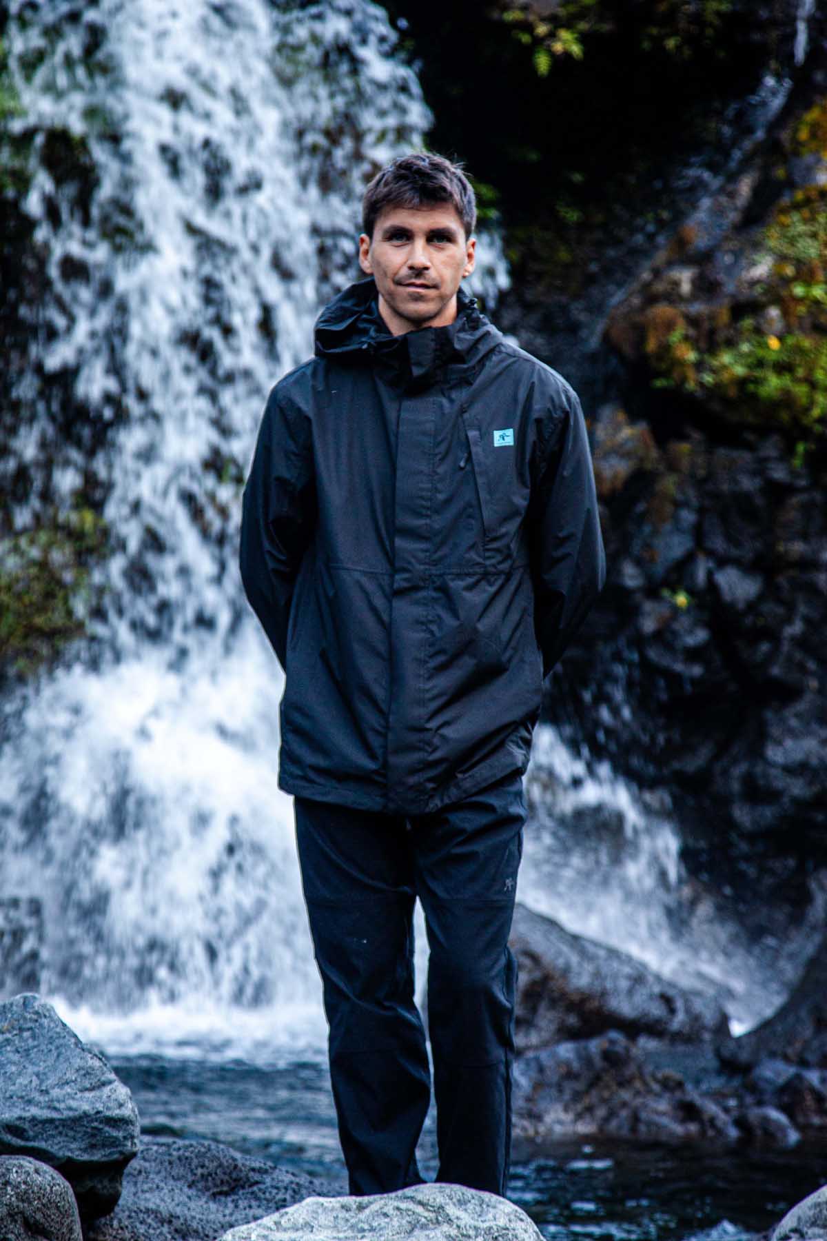 Chaqueta Cortaviento Impermeable Nortazo Hombre - Negra Black