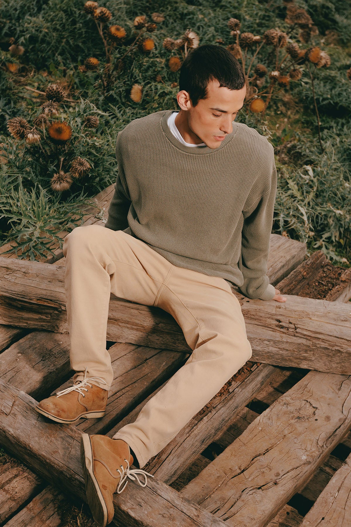 Chaleco Algodón Daily Hombre - Verde Dim Gray