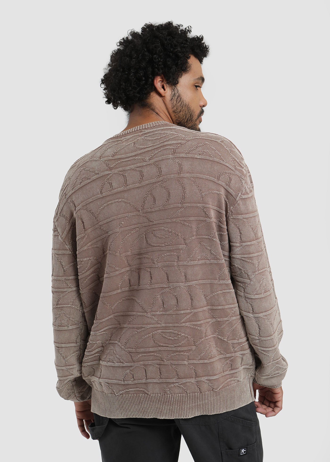 Chaleco Algodón Jacquard Hombre - Camel
