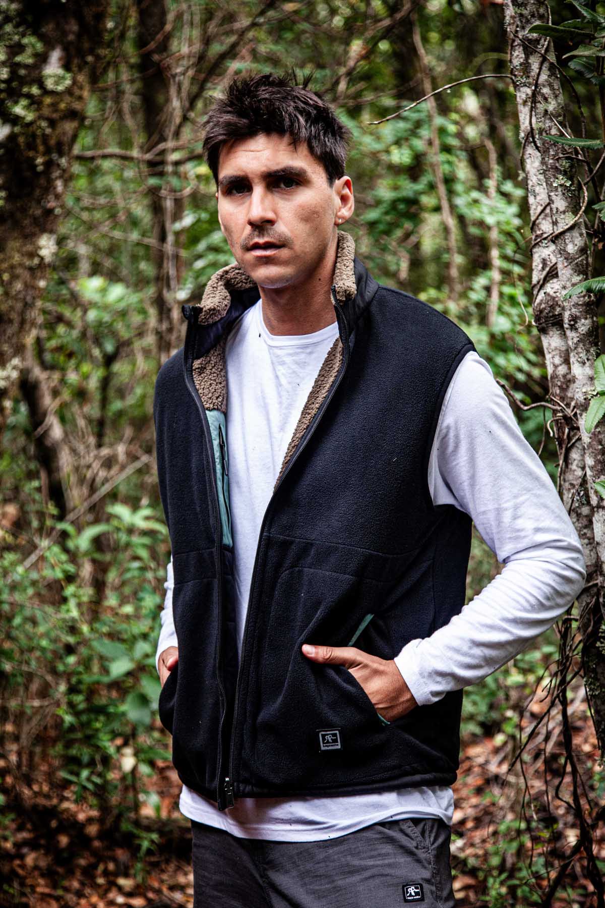 Chaqueta Sin Mangas Vest Reversible - Negro