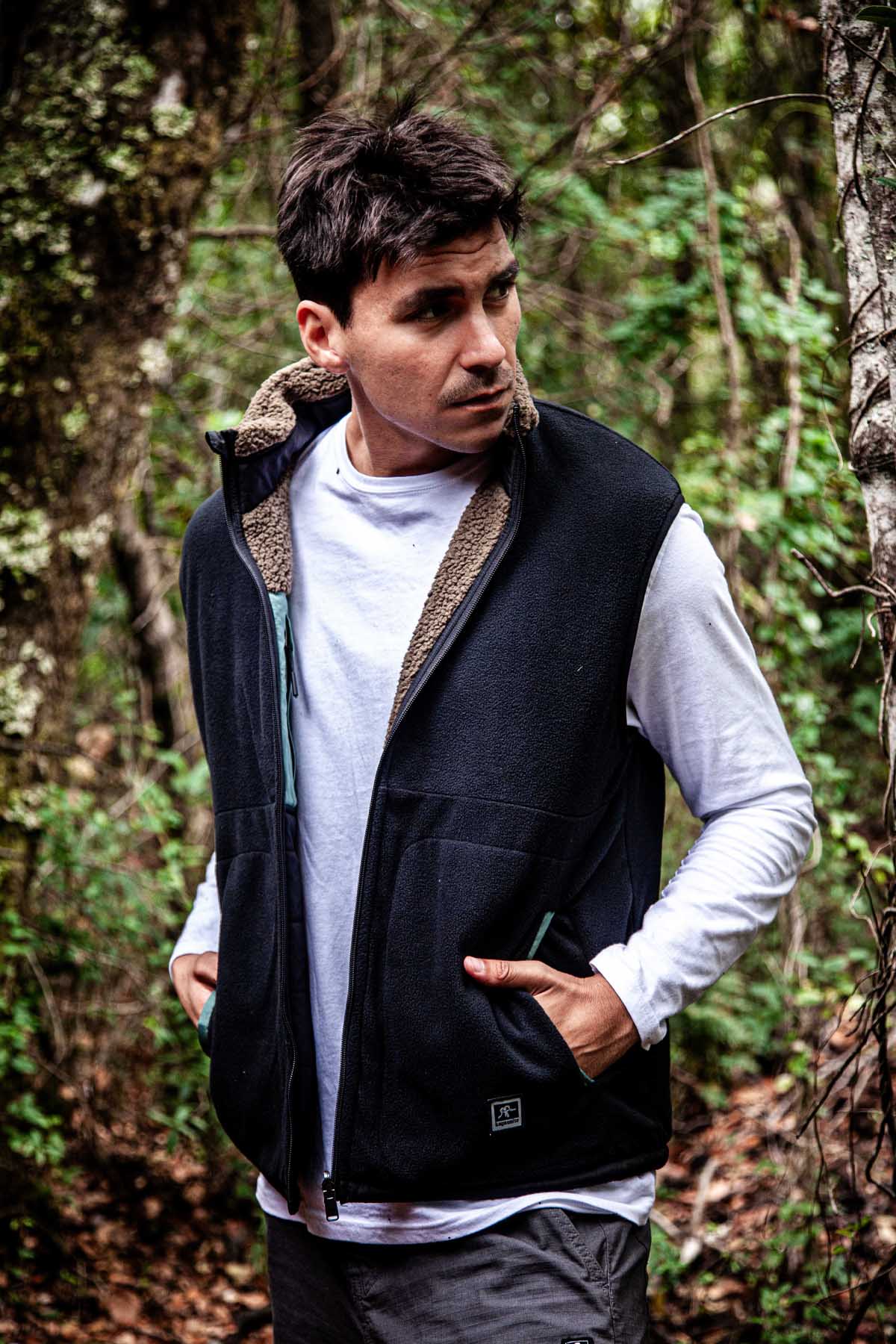 Chaqueta Sin Mangas Vest Reversible - Negro